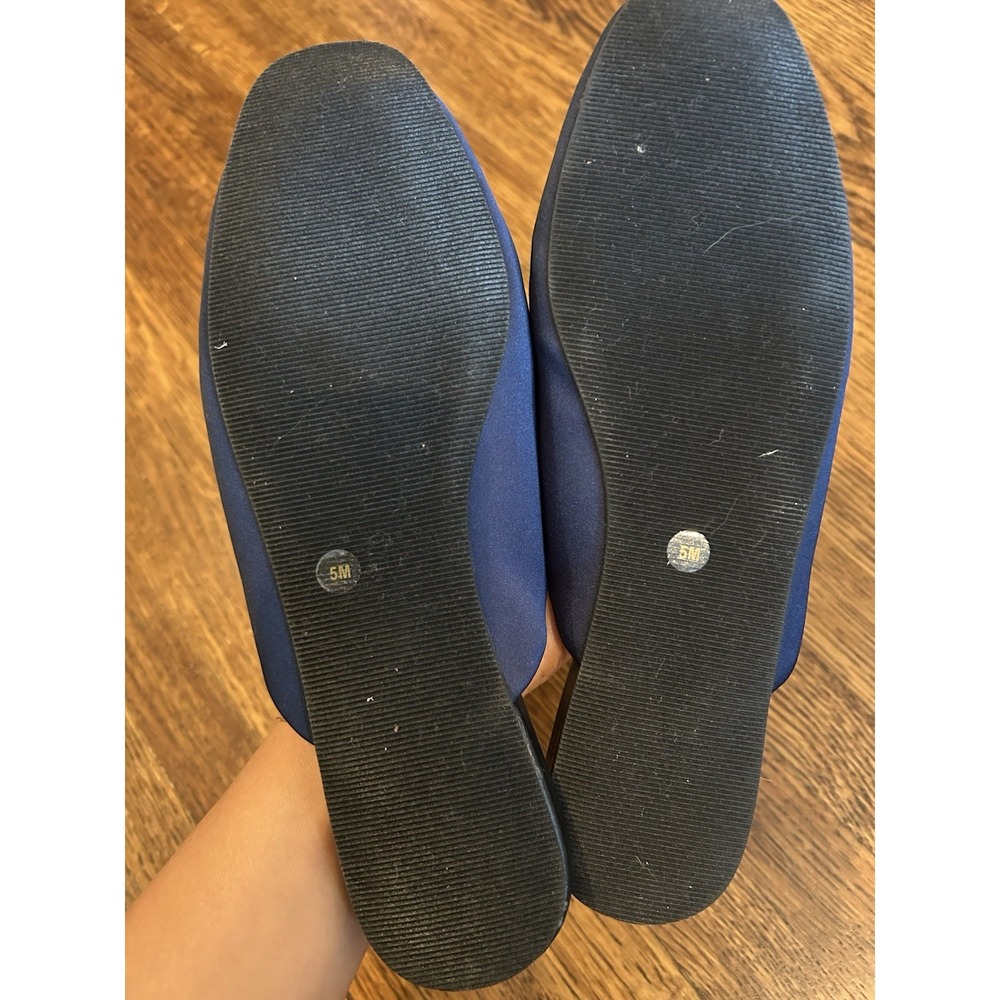 Haven Well Within Blue Satin Mules Satin Sandals/Slides Size 5 Travel Shoes EUC - Picture 6 of 7